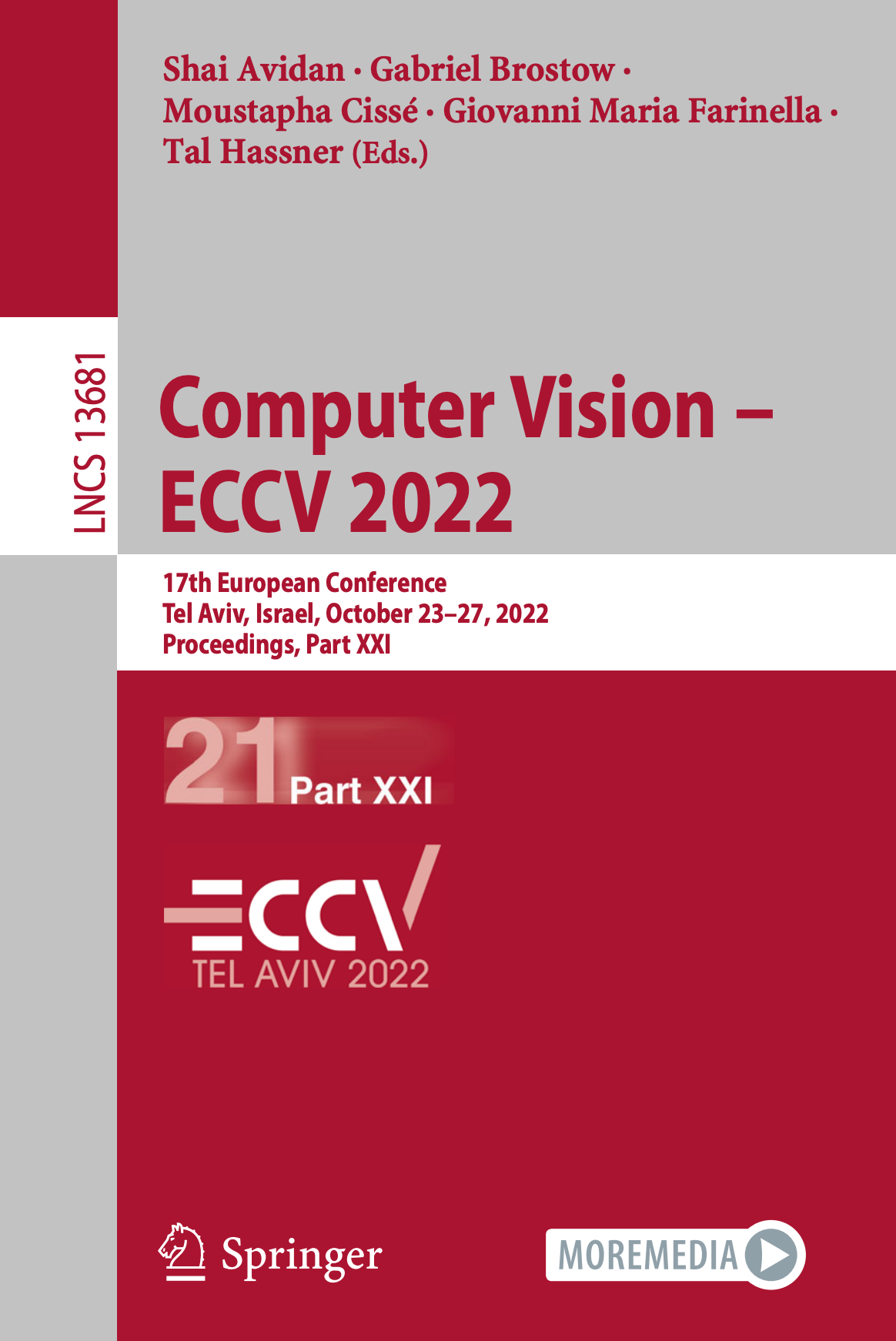 Cover of the ECCV 2022 computer vision proceedings